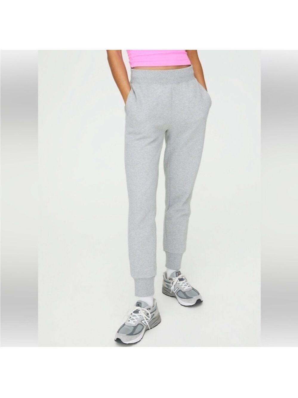 TNA Airy Fleece Perfect Jogger in Gray Sz Small